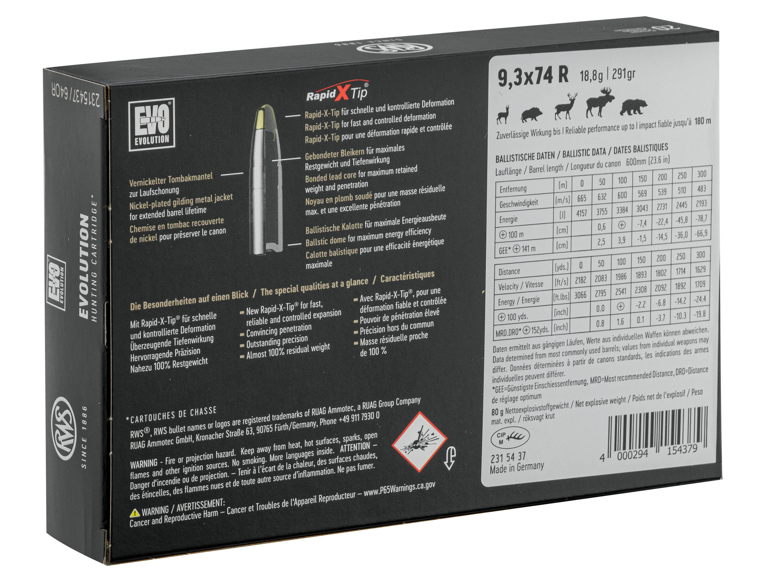 RWS Cal 9 3x74r Type TMR KS UNI DK EVO rws-cal-9-3x74r-type-tmr-ks-uni-dk-evo